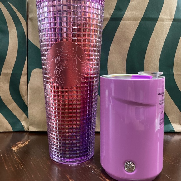 Starbucks Summer Purple/Red Grid Tumbler - Picture 8 of 10